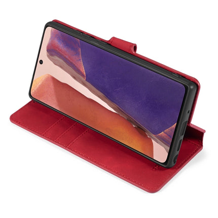 For Samsung Galaxy Note20 DG.MING Retro Oil Side Horizontal Flip Case with Holder & Card Slots & Wallet(Red)-garmade.com