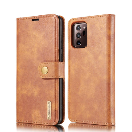 For Samsung Galaxy Note20 Ultra DG.MING Crazy Horse Texture Flip Detachable Magnetic Leather Case with Holder & Card Slots & Wallet(Brown)-garmade.com