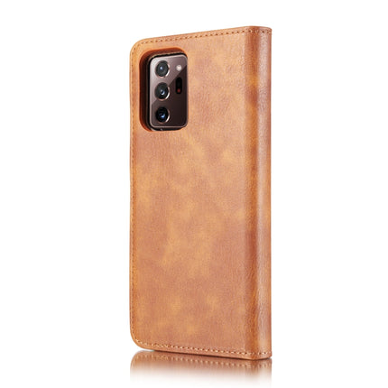 For Samsung Galaxy Note20 Ultra DG.MING Crazy Horse Texture Flip Detachable Magnetic Leather Case with Holder & Card Slots & Wallet(Brown)-garmade.com