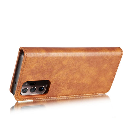 For Samsung Galaxy Note20 Ultra DG.MING Crazy Horse Texture Flip Detachable Magnetic Leather Case with Holder & Card Slots & Wallet(Brown)-garmade.com