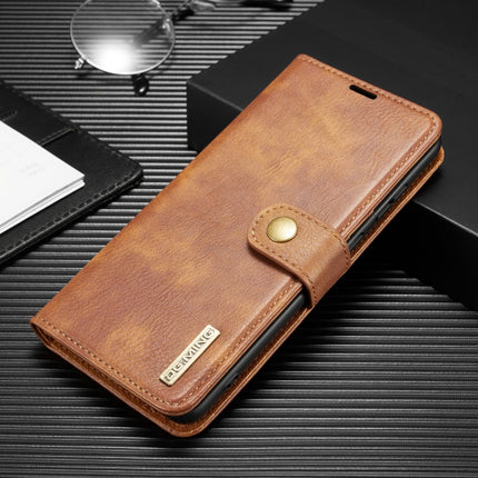 For Samsung Galaxy Note20 Ultra DG.MING Crazy Horse Texture Flip Detachable Magnetic Leather Case with Holder & Card Slots & Wallet(Brown)-garmade.com