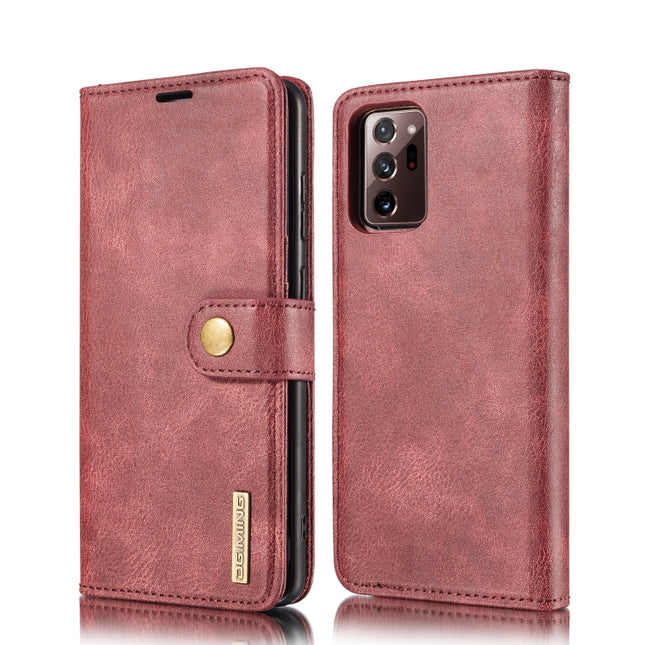 For Samsung Galaxy Note20 Ultra DG.MING Crazy Horse Texture Flip Detachable Magnetic Leather Case with Holder & Card Slots & Wallet(Red)-garmade.com