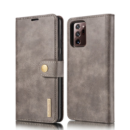 For Samsung Galaxy Note20 Ultra DG.MING Crazy Horse Texture Flip Detachable Magnetic Leather Case with Holder & Card Slots & Wallet(Gray)-garmade.com