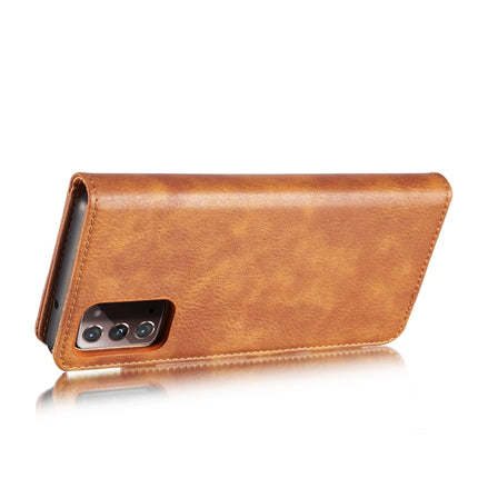 For Samsung Galaxy Note20 DG.MING Crazy Horse Texture Flip Detachable Magnetic Leather Case with Holder & Card Slots & Wallet(Brown)-garmade.com