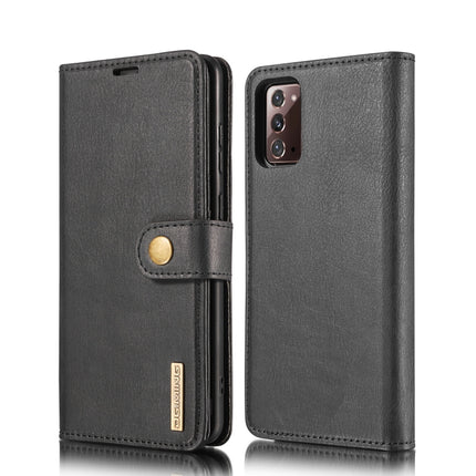 For Samsung Galaxy Note20 DG.MING Crazy Horse Texture Flip Detachable Magnetic Leather Case with Holder & Card Slots & Wallet(Black)-garmade.com