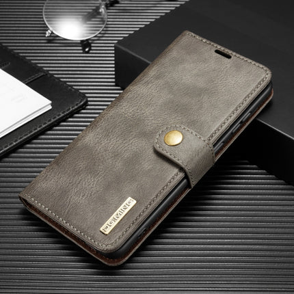For Samsung Galaxy Note20 DG.MING Crazy Horse Texture Flip Detachable Magnetic Leather Case with Holder & Card Slots & Wallet(Gray)-garmade.com