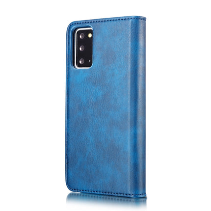 For Samsung Galaxy Note20 DG.MING Crazy Horse Texture Flip Detachable Magnetic Leather Case with Holder & Card Slots & Wallet (Blue)-garmade.com