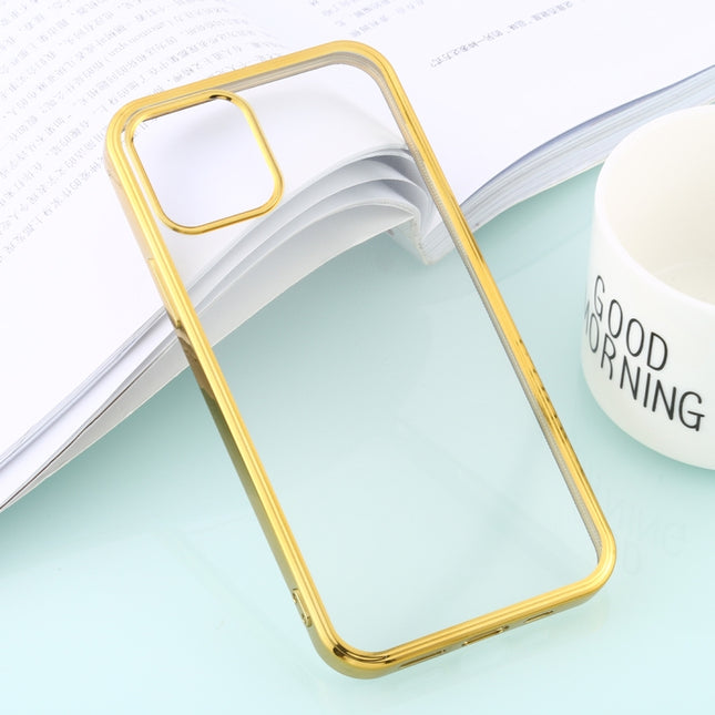 For iPhone 12 / 12 Pro Ultra-thin Plating TPU Protective Soft Case(Gold)-garmade.com