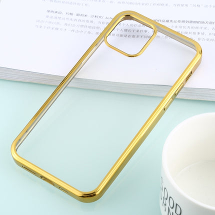For iPhone 12 / 12 Pro Ultra-thin Plating TPU Protective Soft Case(Gold)-garmade.com