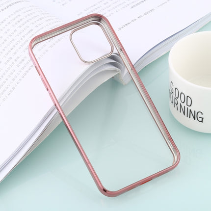 For iPhone 12 / 12 Pro Ultra-thin Plating TPU Protective Soft Case(Rose Gold)-garmade.com