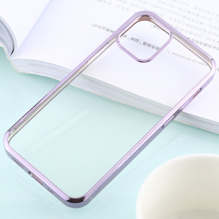 For iPhone 12 / 12 Pro Ultra-thin Plating TPU Protective Soft Case (Purple)-garmade.com