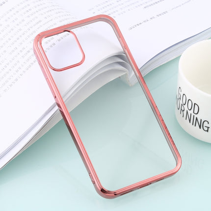 For iPhone 12 Pro Max Ultra-thin Plating TPU Protective Soft Case(Rose Gold)-garmade.com