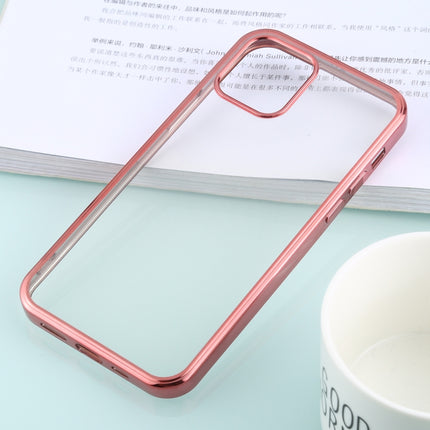 For iPhone 12 Pro Max Ultra-thin Plating TPU Protective Soft Case(Rose Gold)-garmade.com