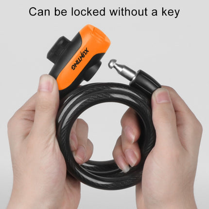 Bicycle Portable Anti-theft Lock Steel Cable Lock with Lock Frame, Style:B Style 120cm Black-garmade.com