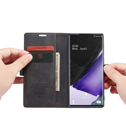 For Samsung Galaxy Note20 CaseMe Multifunctional Horizontal Flip Leather Case, with Card Slot & Holder & Wallet(Black)-garmade.com
