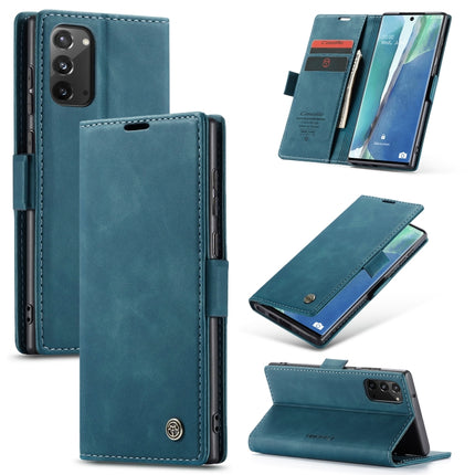 For Samsung Galaxy Note20 CaseMe Multifunctional Horizontal Flip Leather Case, with Card Slot & Holder & Wallet(Blue)-garmade.com