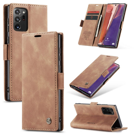 For Samsung Galaxy Note20 Ultra CaseMe Multifunctional Horizontal Flip Leather Case, with Card Slot & Holder & Wallet(Brown)-garmade.com