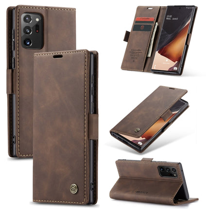 For Samsung Galaxy Note20 Ultra CaseMe Multifunctional Horizontal Flip Leather Case, with Card Slot & Holder & Wallet(Coffee)-garmade.com