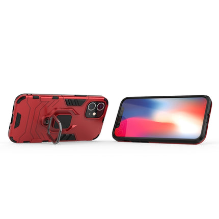 For iPhone 12 mini Shockproof PC + TPU Protective Case with Magnetic Ring Holder(Red)-garmade.com