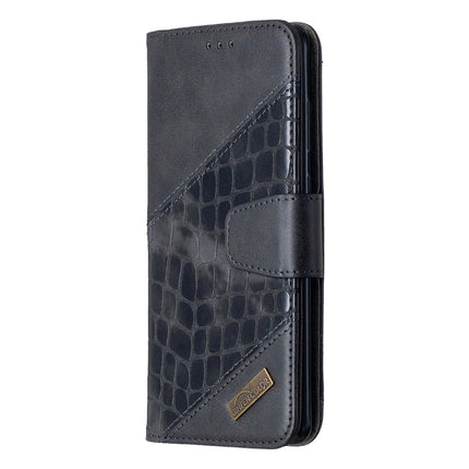 For Samsung Galaxy S20+ Matching Color Crocodile Texture Horizontal Flip PU Leather Case with Wallet & Holder & Card Slots(Black)-garmade.com