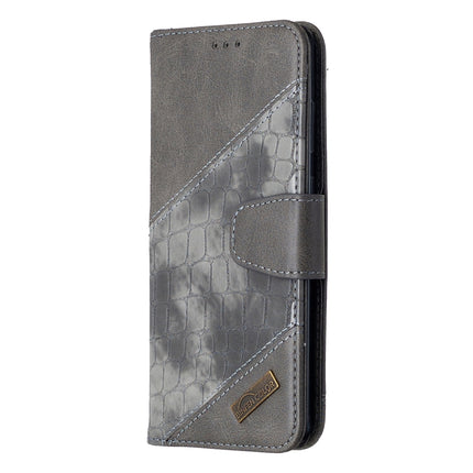 For Samsung Galaxy S20+ Matching Color Crocodile Texture Horizontal Flip PU Leather Case with Wallet & Holder & Card Slots(Grey)-garmade.com