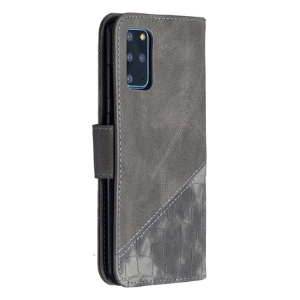 For Samsung Galaxy S20+ Matching Color Crocodile Texture Horizontal Flip PU Leather Case with Wallet & Holder & Card Slots(Grey)-garmade.com