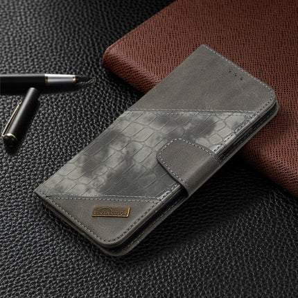 For Samsung Galaxy S20+ Matching Color Crocodile Texture Horizontal Flip PU Leather Case with Wallet & Holder & Card Slots(Grey)-garmade.com