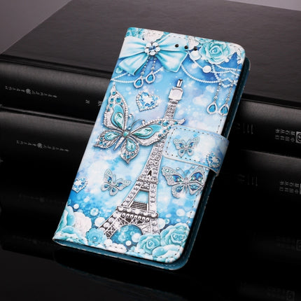 For Samsung Galaxy Note20 Ultra Colored Drawing Pattern Plain Weave Horizontal Flip Leather Case with Holder & Card Slot & Wallet & Lanyard(Tower Butterfly)-garmade.com