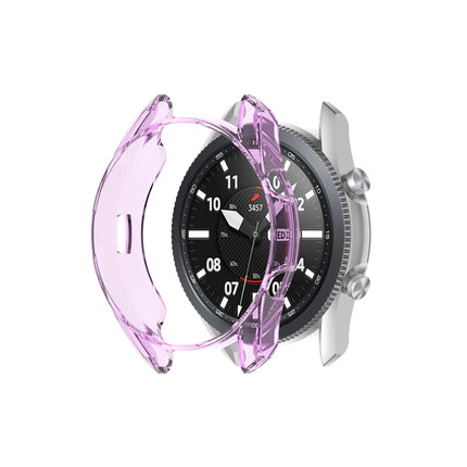 For Samsung Galaxy Watch 3 41mm Transparent TPU Watch Protective Case(Purple)-garmade.com