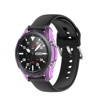 For Samsung Galaxy Watch 3 41mm Transparent TPU Watch Protective Case(Purple)-garmade.com