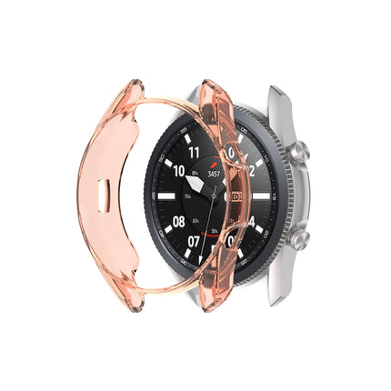 For Samsung Galaxy Watch 3 45mm Transparent TPU Watch Protective Case(Orange)-garmade.com