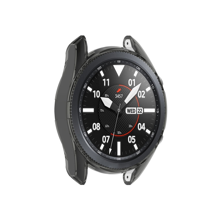 For Samsung Galaxy Watch 3 45mm Transparent TPU Watch Protective Case(Black)-garmade.com
