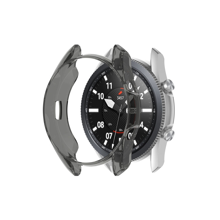 For Samsung Galaxy Watch 3 45mm Transparent TPU Watch Protective Case(Black)-garmade.com