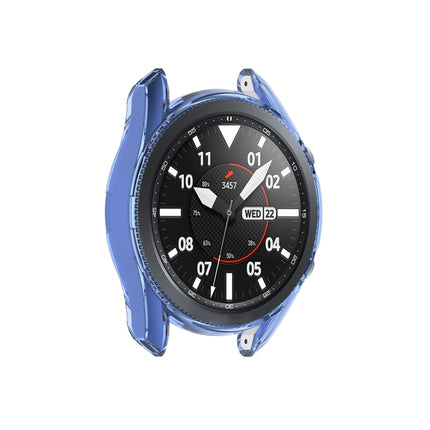 For Samsung Galaxy Watch 3 45mm Transparent TPU Watch Protective Case(Blue)-garmade.com