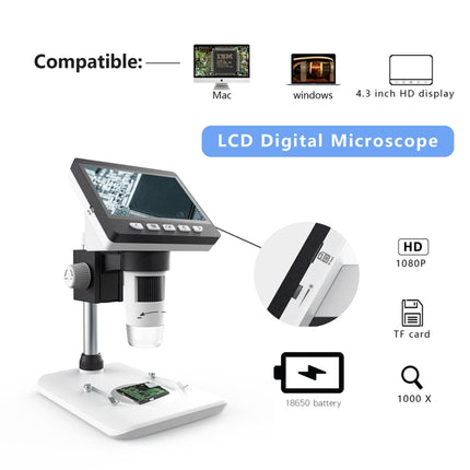 inskam307 0-40mm 1080P 4.3 inch LCD Screen Mobile Phone Repair Industry HD Electron Didital Microscope-garmade.com
