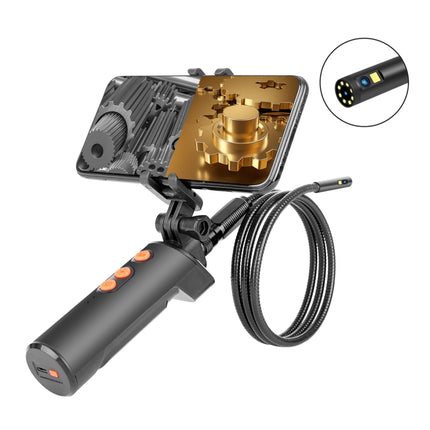 F280 1080P IP68 Waterproof Dual Camera WiFi Digital Endoscope, Length:1m Snake Tube(Black)-garmade.com