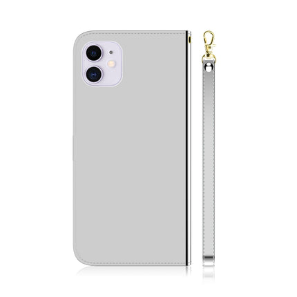 For iPhone 12 mini Imitated Mirror Surface Horizontal Flip Leather Case with Holder & Card Slots & Wallet & Lanyard(Silver)-garmade.com