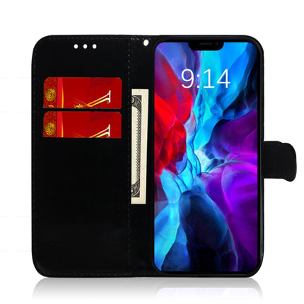 For iPhone 12 mini Imitated Mirror Surface Horizontal Flip Leather Case with Holder & Card Slots & Wallet & Lanyard(Black)-garmade.com