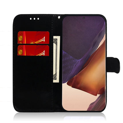 For Samsung Galaxy Note20 Ultra Imitated Mirror Surface Horizontal Flip Leather Case with Holder & Card Slots & Wallet & Lanyard(Black)-garmade.com