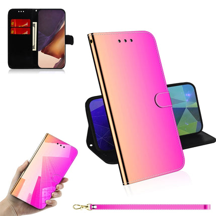 For Samsung Galaxy Note20 Ultra Imitated Mirror Surface Horizontal Flip Leather Case with Holder & Card Slots & Wallet & Lanyard(Gradient Color)-garmade.com