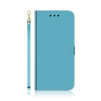 For Samsung Galaxy Note20 Ultra Imitated Mirror Surface Horizontal Flip Leather Case with Holder & Card Slots & Wallet & Lanyard(Blue)-garmade.com