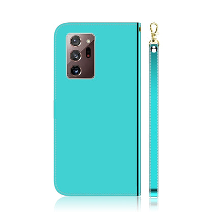 For Samsung Galaxy Note20 Ultra Imitated Mirror Surface Horizontal Flip Leather Case with Holder & Card Slots & Wallet & Lanyard(Mint Green)-garmade.com