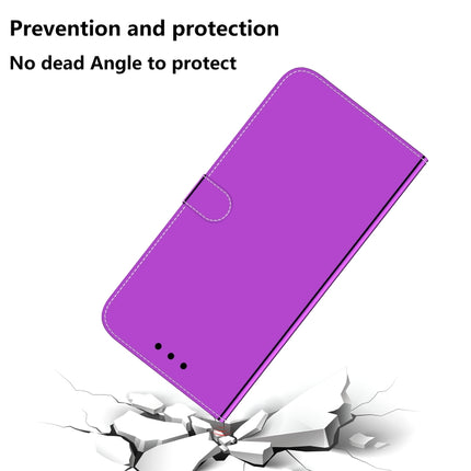 For Samsung Galaxy Note20 Ultra Imitated Mirror Surface Horizontal Flip Leather Case with Holder & Card Slots & Wallet & Lanyard(Purple)-garmade.com