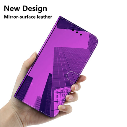 For Samsung Galaxy Note20 Ultra Imitated Mirror Surface Horizontal Flip Leather Case with Holder & Card Slots & Wallet & Lanyard(Purple)-garmade.com