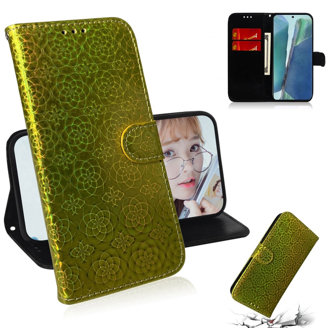 For Samsung Galaxy Note20 Solid Color Colorful Magnetic Buckle Horizontal Flip PU Leather Case with Holder & Card Slots & Wallet & Lanyard(Gold)-garmade.com