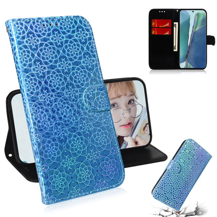 For Samsung Galaxy Note20 Solid Color Colorful Magnetic Buckle Horizontal Flip PU Leather Case with Holder & Card Slots & Wallet & Lanyard(Sky Blue)-garmade.com