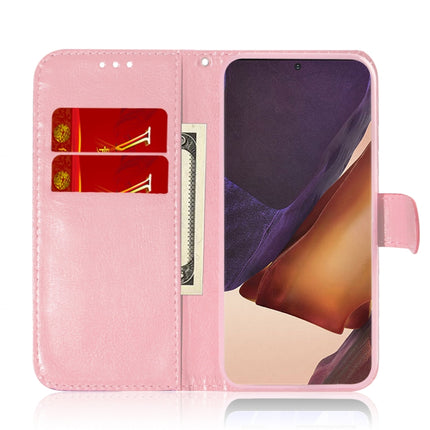 For Samsung Galaxy Note20 Ultra Solid Color Colorful Magnetic Buckle Horizontal Flip PU Leather Case with Holder & Card Slots & Wallet & Lanyard(Pink)-garmade.com