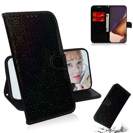 For Samsung Galaxy Note20 Ultra Solid Color Colorful Magnetic Buckle Horizontal Flip PU Leather Case with Holder & Card Slots & Wallet & Lanyard(Black)-garmade.com