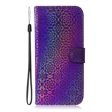 For Samsung Galaxy Note20 Ultra Solid Color Colorful Magnetic Buckle Horizontal Flip PU Leather Case with Holder & Card Slots & Wallet & Lanyard(Purple)-garmade.com