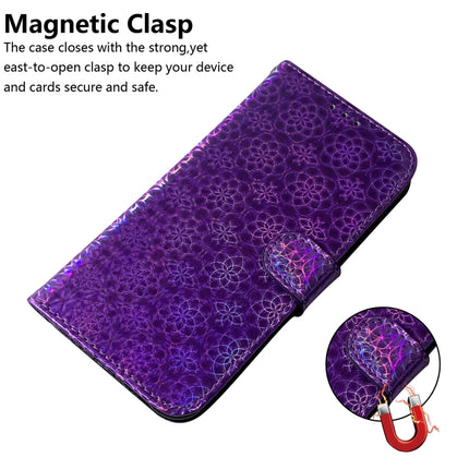 For Samsung Galaxy Note20 Ultra Solid Color Colorful Magnetic Buckle Horizontal Flip PU Leather Case with Holder & Card Slots & Wallet & Lanyard(Purple)-garmade.com